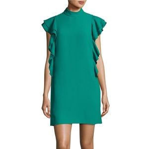 Kate Spade Satin Crepe Flutter Sleeve Dress
